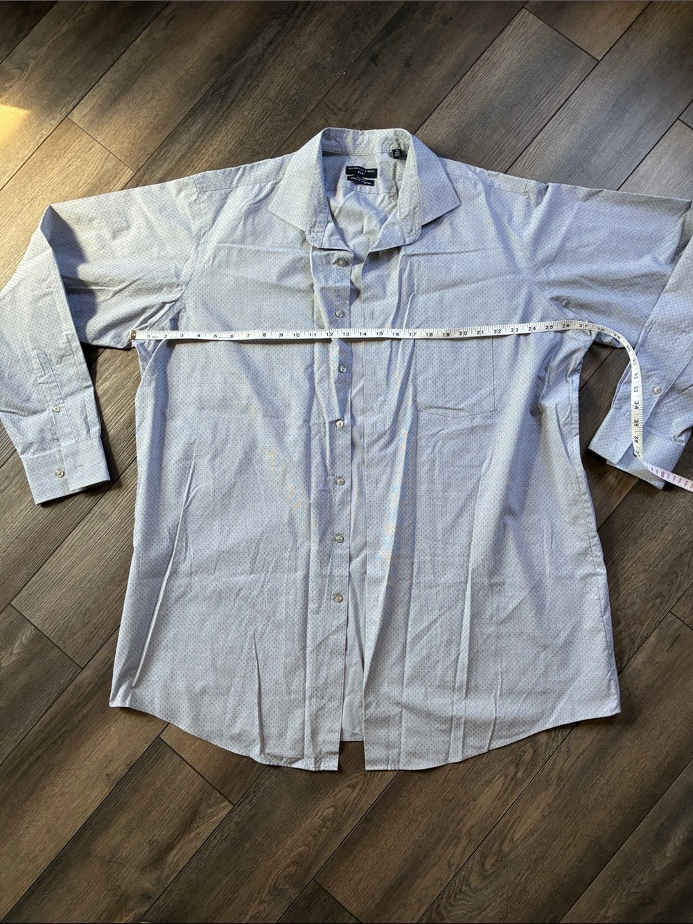 Shaquille O’Neal Light Blue Patterned Dress Shirt - Classic Fit